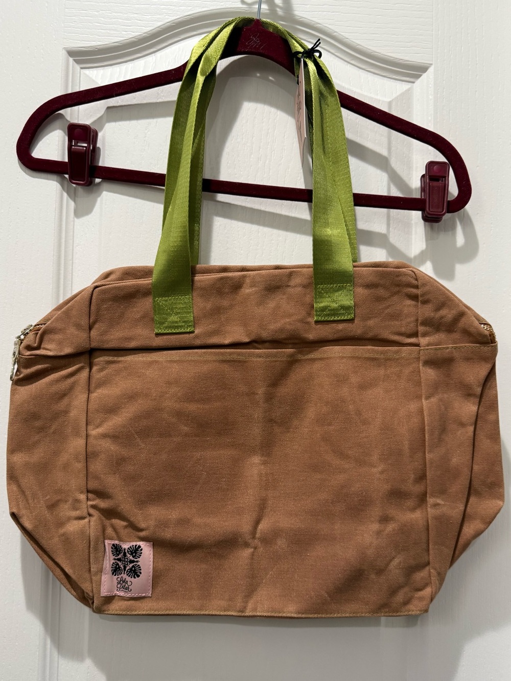 NEW Lola Pilar Hawaii Waxed Canvas Zippered Bag Tote